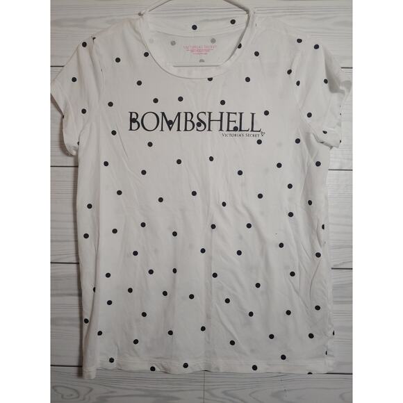 NWOT Womens Victoria Secret Polka Dot Bombshell T-shirt size S - Picture 1 of 3